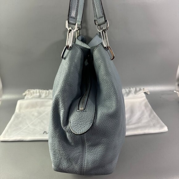 Michael Michael Kors Blue Leather Studded Shoulder Bag - Picture 4 of 14